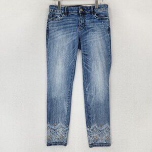 WHBM Jeans Womens 2 Blue Skinny Leg Medium Wash Casual Stretch Denim